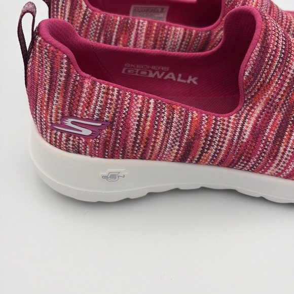 Skechers Go Walk GoGa Max Sneakers Women's 6.5 Pink Multi Striped Slip On Casual - Picture 5 of 14